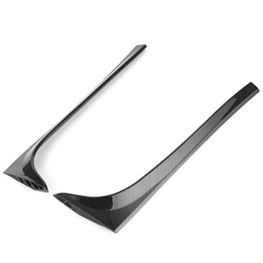 Imagem de KIMISS Tampa de acabamento de asa lateral do spoiler de janela traseira para MK7 GTD R, acessório de carro para modelos 2014-2018, viseira de janela de teto traseiro, design ABS leve