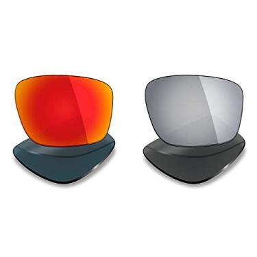 Imagem de 2 pares de lentes polarizadas de substituição da Mryok para óculos de sol Oakley Mainlink – Opções