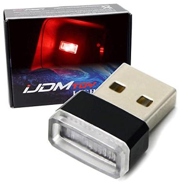 Imagem de iJDMTOY Kit de iluminação de realce ambiente interno de carro em miniatura/Nano LED USB vermelho brilhante