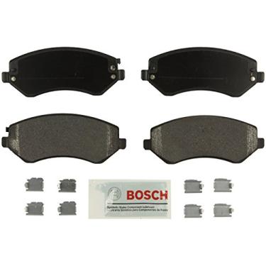 Imagem de BOSCH BE856H Conjunto de pastilhas de freio a disco semimetálico azul com ferragens - Compatível com Chrysler Town & Country, Voyager; Dodge Caravan, Grand Caravan; FRENTE