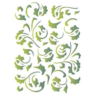 Imagem de Stencil de Acetato para Pintura OPA 15 x 20 cm - 380 Estamparia Folhas
