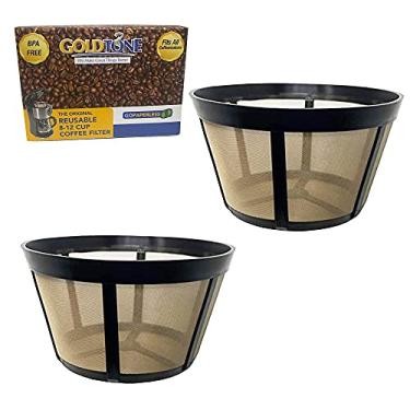 Imagem de Filtro de café reutilizável Gold Tone serve para cafeteira e cafeteira BUNN, Preto, 2