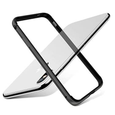 Imagem de Capa protetora de metal de alumínio para iPhone 13 12 11 Pro XS Max 13Pro XR X 7 8 14 Plus Capa de telefone Coque Frame Acessórios, preto, para iPhone 12Pro Max