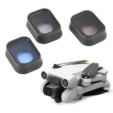 Imagem de Filtro de Lente GND, Filtro GND de Vidro óptico de 3 Peças Com Caixa de Armazenamento, Filtro GND Azul GND8 GND16 Graduado de Densidade Neutra para Mini 3 Pro