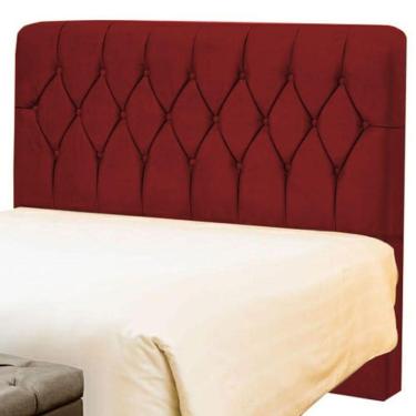 Imagem de Cabeceira King 195cm Capitone Istambul Dobuê Vermelho