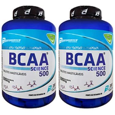 Imagem de Bcaa Science 500 Tabletes Mastigáveis Limão Performance Nutrition 200 tabletes Kit 2 Unidades