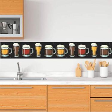 Imagem de Adesivo Decorativo 3 Faixas cozinha cerveja tam 1mx 15cm cada
