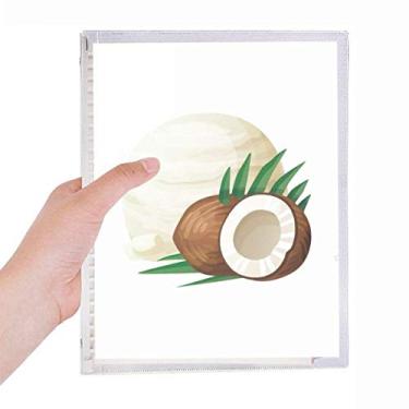 Imagem de Caderno de picolés de coco, folhas soltas, diário recarregável