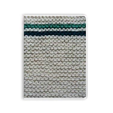 Imagem de Caderno de tecido de malha de linho cinza abstrato capa de goma Diário capa macia
