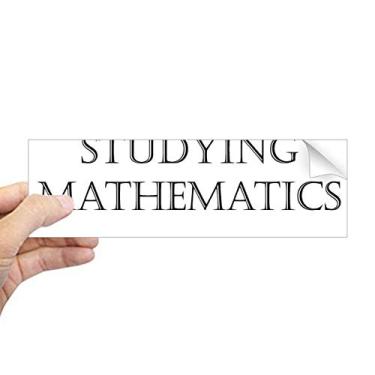 Imagem de DIYthinker Palavra curta estudando matemática, adesivo retangular para para-choque notebook decalque de janela
