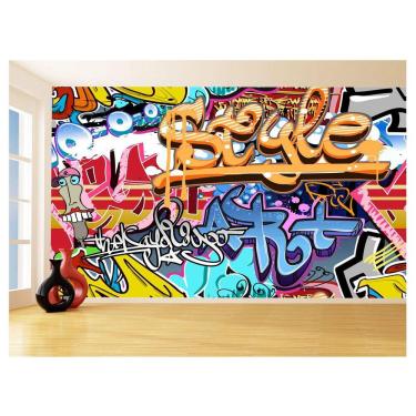 Imagem de Papel De Parede 3D Arte Graffiti Mural Grafite 3,5M Tra131