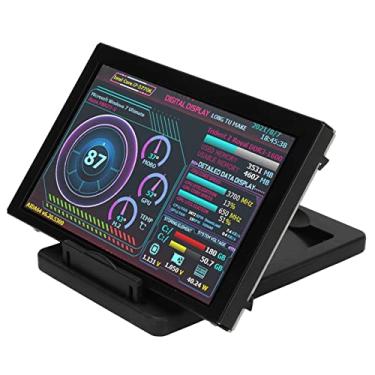 Imagem de Monitor de temperatura de computador de 5 polegadas, monitor de dados de ram de cpu pc aida64 para linux, exibição de temperatura de pc para tela secundária de caixa de