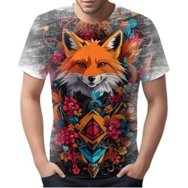 Imagem de Camiseta Camisa Animais Raposa Laranja Arte Oriental Hd 1 - Enjoy Shop