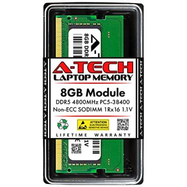 Imagem de A-Tech Substituição de 8 GB de RAM para CT8G48C40S5 | DDR5 4800MHz PC5-38400 CL40 SODIMM 1Rx16 1.1V Non-ECC SO-DIMM 262 pinos, módulo de memória de notebook