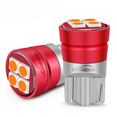 Imagem de Ruiandsion T10 W5W 194 Lâmpadas de LED amarelas de caminhão 24 V de substituição super brilhante para placa de carro para lâmpada interior de carro, 2 peças