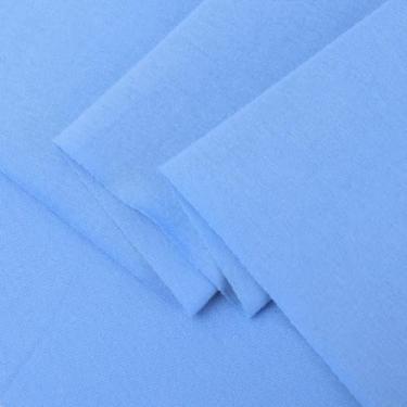 Imagem de Verão algodão malha tecido liso roupas bebê BJD camiseta manga curta moletom fino (63 azul, 3 jardas pré-cortado)