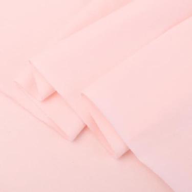 Imagem de Verão algodão malha tecido liso roupas bebê BJD camiseta manga curta moletom fino (50 rosa, 6 jardas pré-cortado)