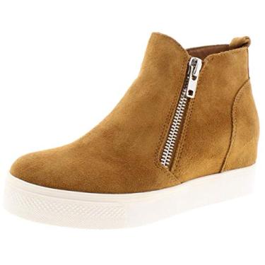 Imagem de Steve Madden Tênis feminino Wedgie, Camurça castanha, 38