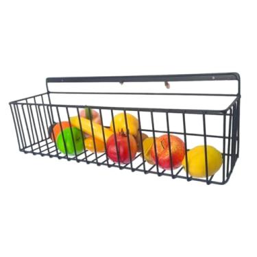 Imagem de Fruteira Cesto Organizador de Parede em Metal Para Cozinha Decorada Organizada