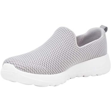 Imagem de Skechers Tênis de caminhada feminino Go Walk Joy, Light Grey, 7.5 Wide