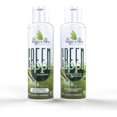 Imagem de Kit Shampoo E Condicionador, Máscara, Maça Green  60ml - Faunaflora