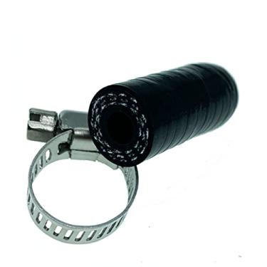 Imagem de Bekelan Tampa de refrigeração de silicone reforçada universal preta de 6,5 mm com braçadeira para aquecedor de bypass, porta de água a vácuo, kit de tampa de extremidade protetora