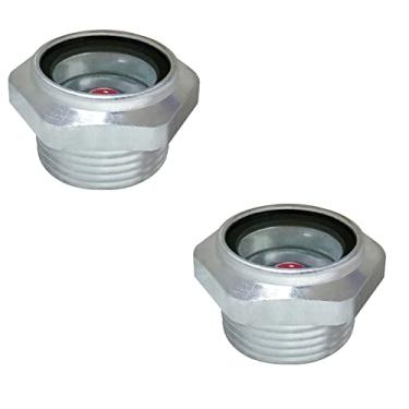 Imagem de Compressor de ar NPT de 1,9 cm de espessura, vidro para mira de óleo, rosca macho, liga de alumínio, nível de óleo sextavado, vidro para janela, medidor de nível de óleo, para compressor de ar, tanque de bomba de engrenagens (3/4" NPT-2pcs)