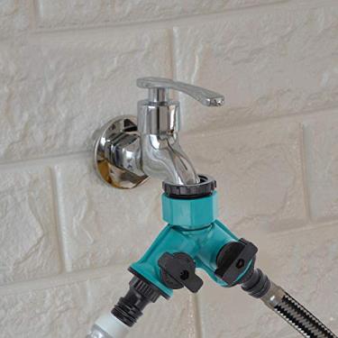 Imagem de Adaptador de Derivação Y Doméstico, Conector de Válvula de Interruptor de Torneira de Mangueira de Jardim - Acessórios de água Portáteis Duráveis ​​para Irrigação e Rega