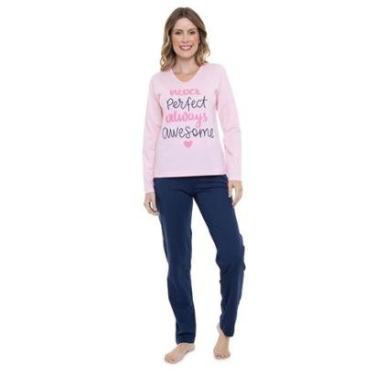 Imagem de Pijama Longo Perfect Doce Luar 5614 Plus Size-Feminino