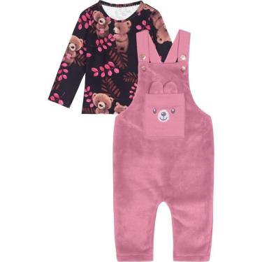 Imagem de Conjunto Jardineira Peluciado Menina Carinhoso Ref. 116982-Feminino