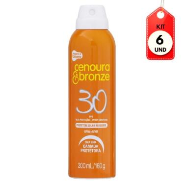 Imagem de Kit C/06 Cenoura &Amp; Bronze Protetor Solar Fps30 Aerosol 200ml