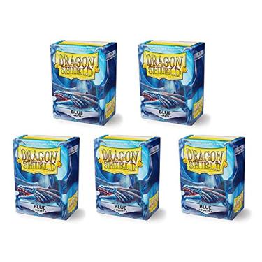 Imagem de Pacote com 5 capas de cartão Dragon Shield azul fosco tamanho padrão 100 unidades