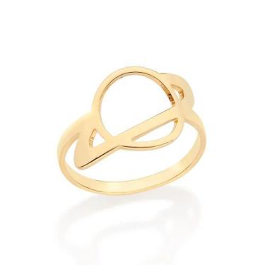 Imagem de Anel banhado ouro 3x 24k 18k e 22k feminino rommanel planeta saturno 5