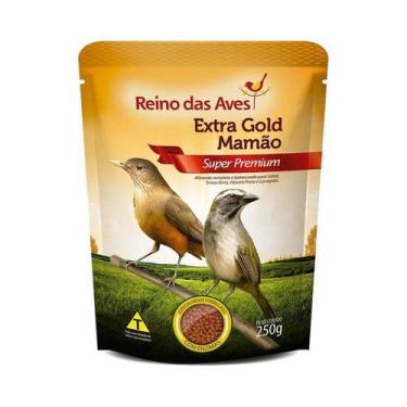Imagem de Ração Reino das Aves Extra Gold Mamão para Pássaros - 250g