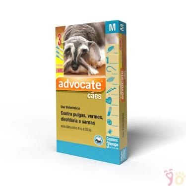 Imagem de Advocate Elanco 1,0 mL para Cães de 4 Kg até 10 Kg - 3 Bisnagas