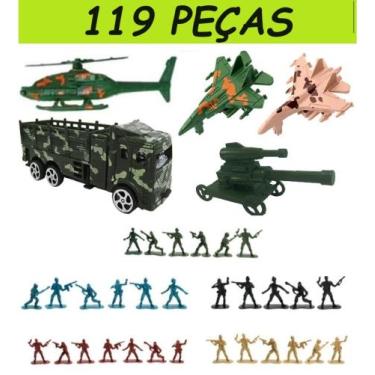 Imagem de Soldadinho de brinquedo boneco soldado plástico veiculos militar tanqu