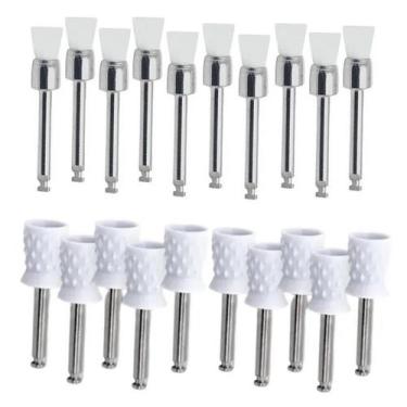 Imagem de Kit 10 Escova de Robinson e 10 Taça de Borracha Profilaxia - MICRODONT