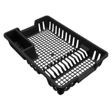 Imagem de Escorredor de Louças 12 Pratos Preto 44x29x8 25647 Arqplast