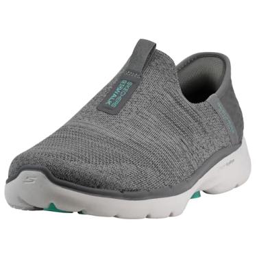 Imagem de Skechers Tênis feminino Hands Free Slip-ins Go Walk 6-Fabulous View, Cinza, 8.5 Wide