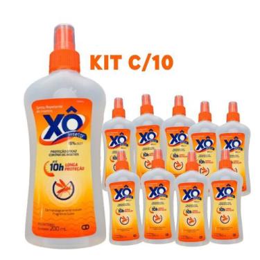 Imagem de Kit c/ 10 Repelentes Xô Inseto Spray15% Deet 10h 200ml - Xô Insetos