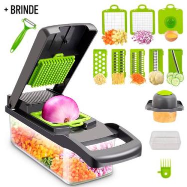 Imagem de Cortador Fatiador Verduras Frutas Legumes Processador Inox - Pik Tik
