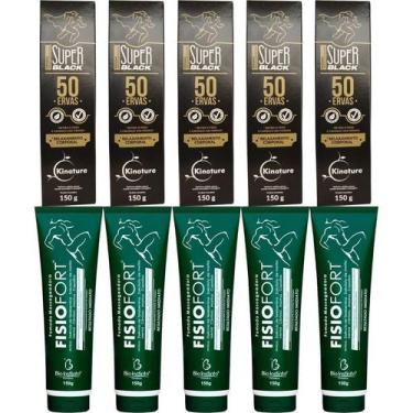 Imagem de Revenda Atacado 5 Pomada Massageadora 50 Ervas 150g + 5 Pomada Fisiofo