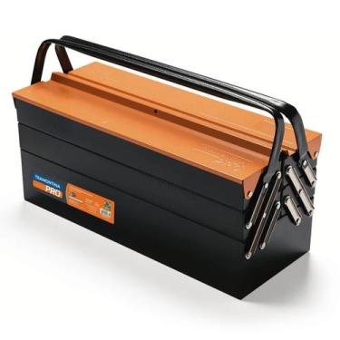 Imagem de Caixa de Ferramentas Sanfonada 5 Gavetas Laranja e Preta Tramontina 52