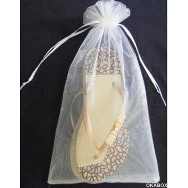 Imagem de 50 Sacos Organza Saquinho Medida 20x35cm - OKABOX