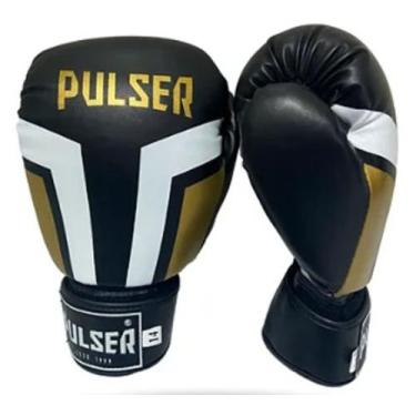 Imagem de Luva De Boxe Muay Thai Kickboxing New Iron Preta - Pulser Fight, 12oz