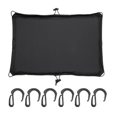 Imagem de X AUTOHAUX 1 conjunto de capa de capacete de rede de bagagem de motocicleta 50,8 cm x 40,6 cm capa elástica impermeável para porta-malas com 6 ganchos universais