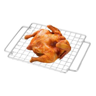 Imagem de Grelhas de cozinha de aço inoxidável, grelha para grelhar ao ar livre,Rack de grelhas externas para assar - Rack para churrasco de acampamento ao ar livre em aço inoxidável para peixes, vegetais e cam