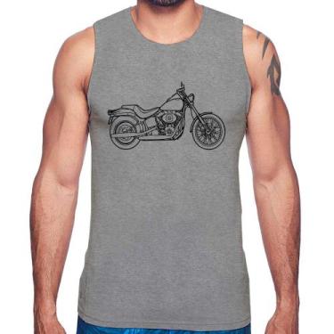 Imagem de Regata Moto Custom - Foca na Moda, Cinza, M
