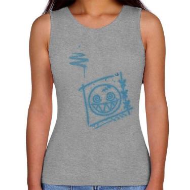 Imagem de Regata Feminina Dizzy Eyes Madpunk co. - Foca na Moda, Cinza, M