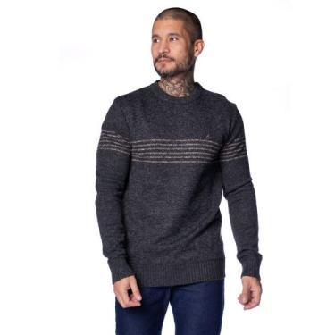 Imagem de Suéter Masculino Balboa Tricot Mesclado Preto, Preto, M